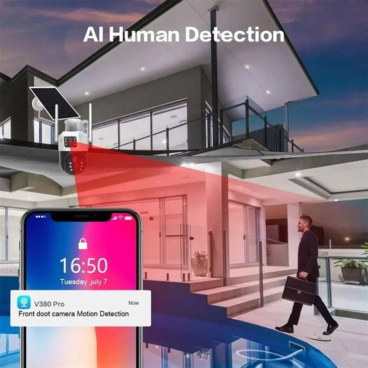 4G Solarna Sigurnosna Kamera s Dvostrukim Zaslonom - SAMO KLIKNI