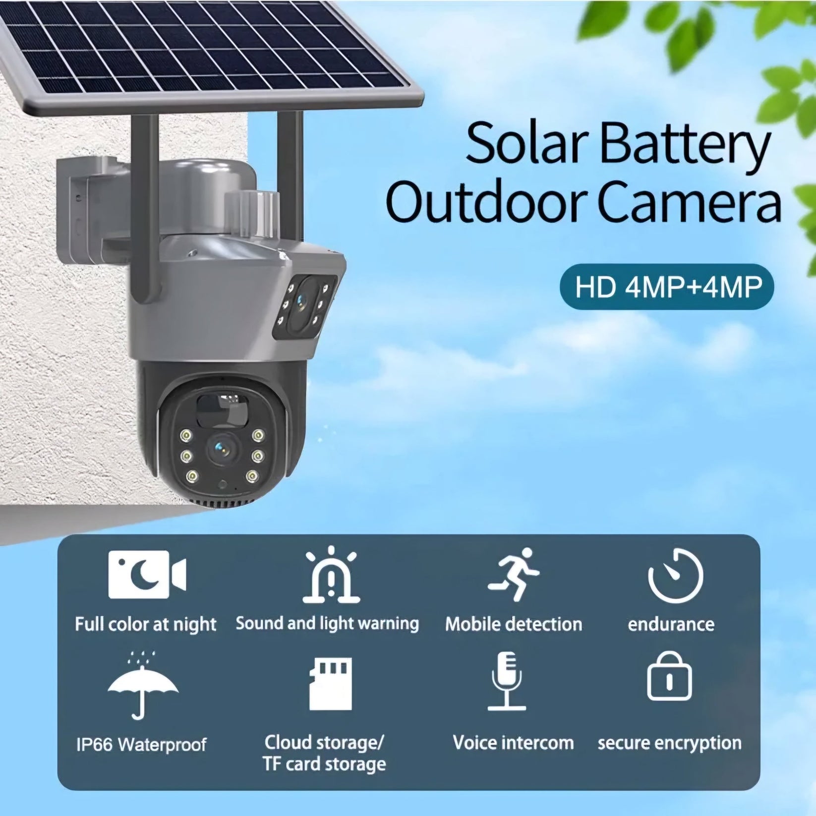 Solarna Sigurnosna Kamera s Dvostrukim Zaslonom – – – slika 8
