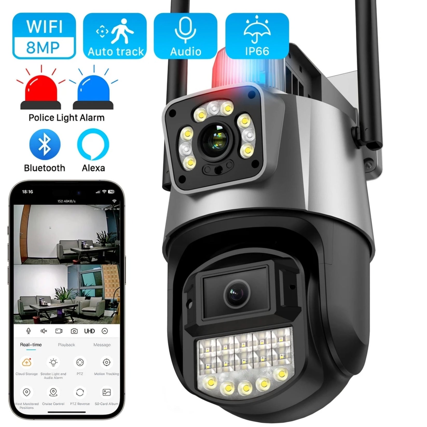 4K 8MP dvostruka WiFi kamera – – – slika 12