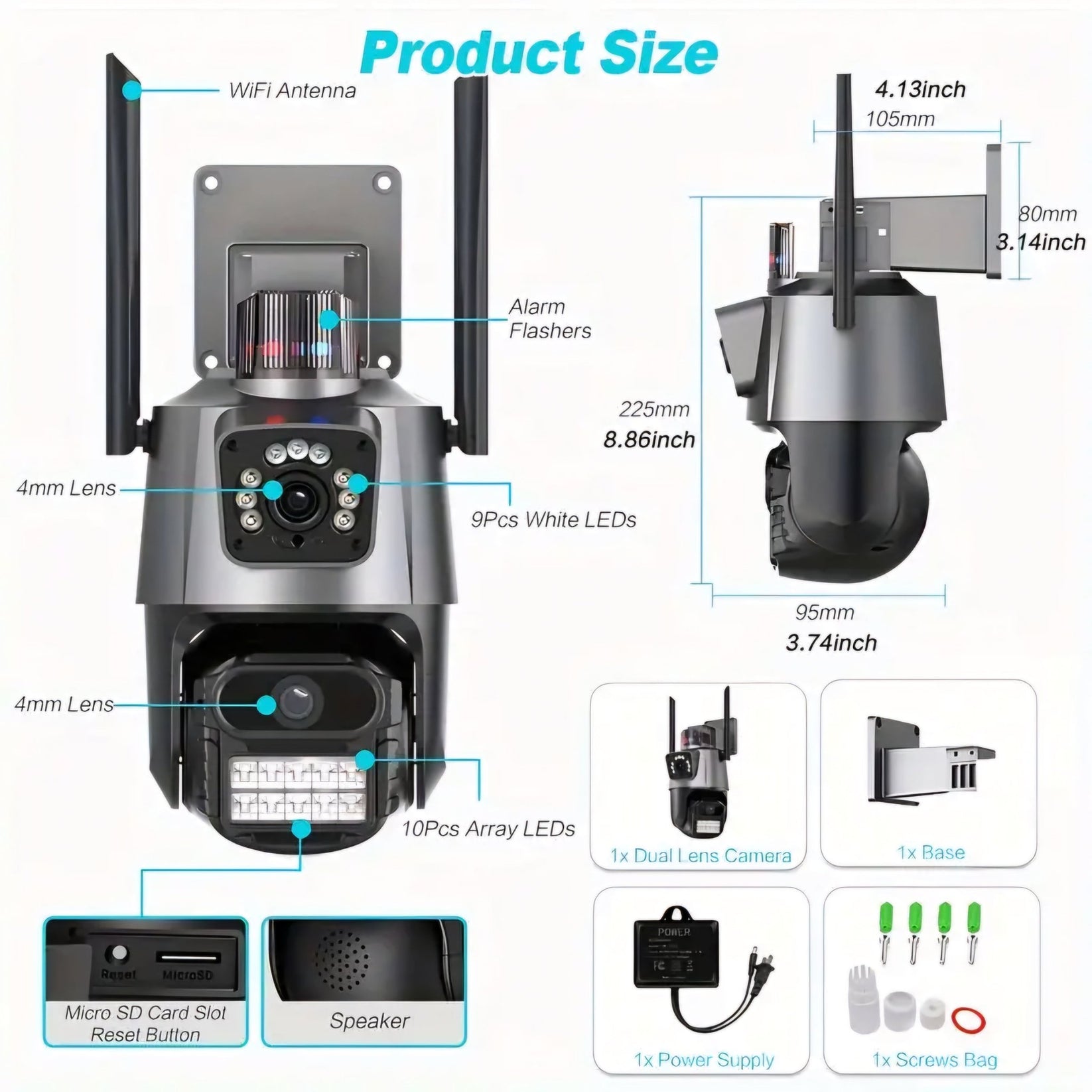 4K 8MP dvostruka WiFi kamera – – – slika 20