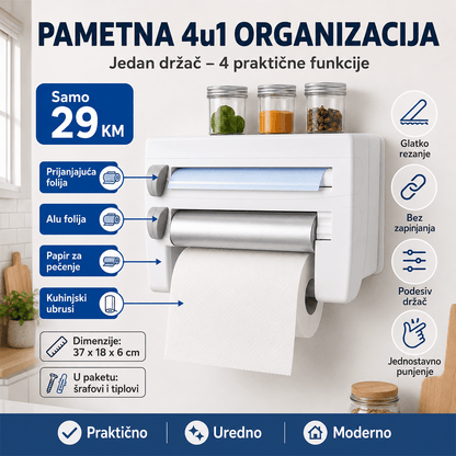 4u1 držač za ubruse i folije – Posuđe i Kuhinjski Pribor – – slika 3