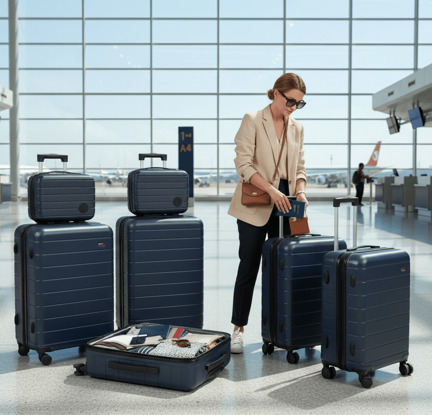 6 - dijelni set kofera – – Puder Roza – slika 9