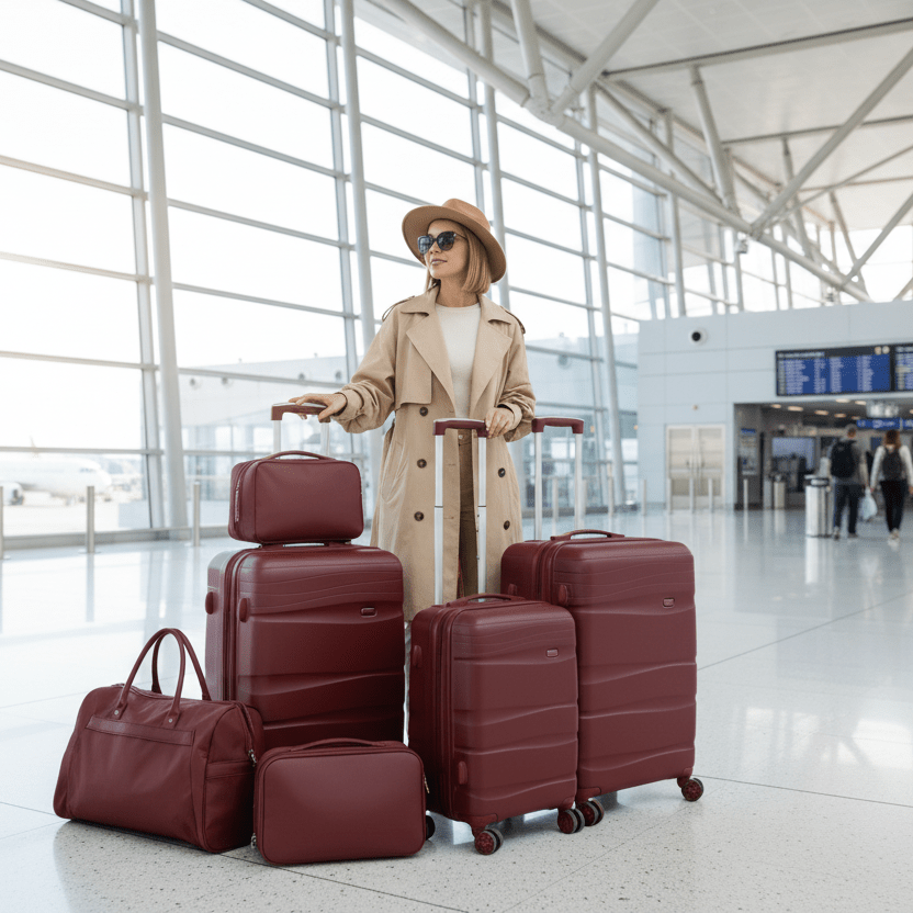 6 - dijelni set kofera – – Puder Roza – slika 11