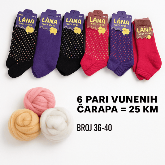 6 Pari Vunenih Čarapa Miss Lana – – – slika 1