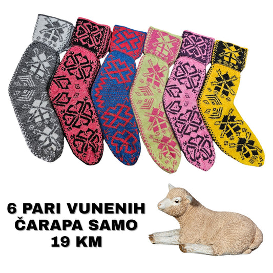6 Pari Vunenih Čarapa "Shepherds Dream" – – – slika 1