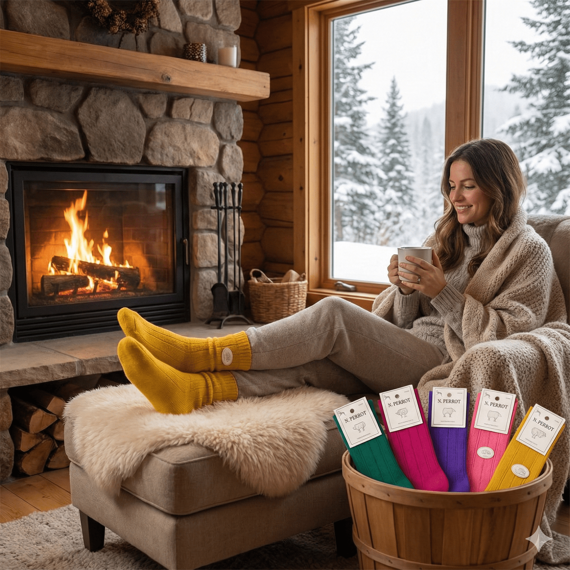 6 Pari Ženskih Vunenih Čarapa - SAMO KLIKNI