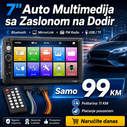 7" Auto Multimedija sa Zaslonom na Dodir – – – slika 1