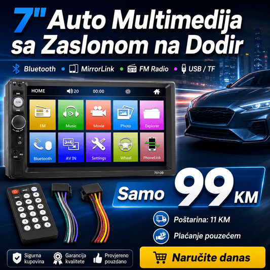 7" Auto Multimedija sa Zaslonom na Dodir – – – slika 1