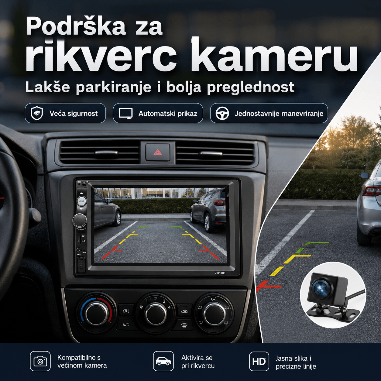 7" Auto Multimedija sa Zaslonom na Dodir – – – slika 3