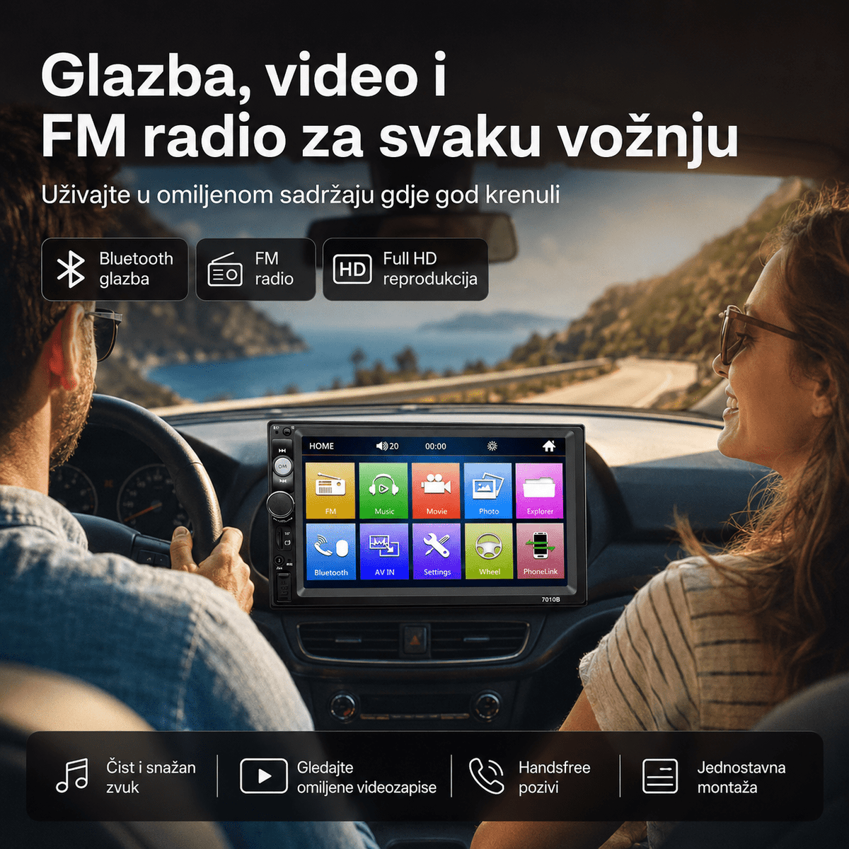7" Auto Multimedija sa Zaslonom na Dodir – – – slika 4