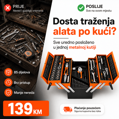 85-dijelni set alata u metalnoj kutiji – Ručni Alati i Gedore – – slika 6