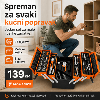 85-dijelni set alata u metalnoj kutiji – Ručni Alati i Gedore – – slika 7