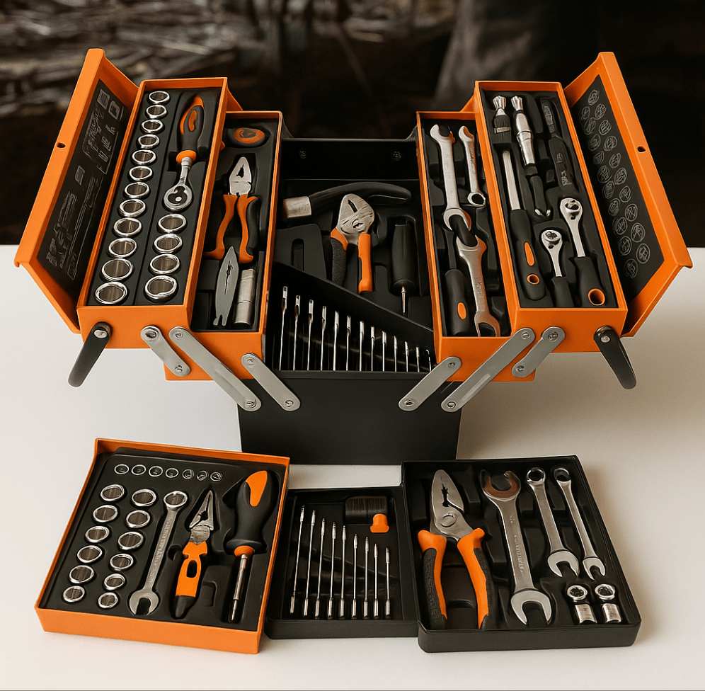 85 - dijelni set alata u metalnoj kutiji – – – slika 1