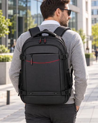 Poslovni ruksak 20253 za laptop do 15,6 inča — AI lifestyle ilustracija s osobom