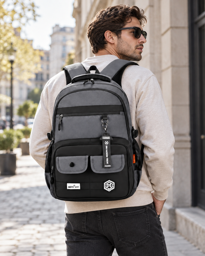 Ruksak G691705 s dodatnom torbicom — AI lifestyle ilustracija s osobom