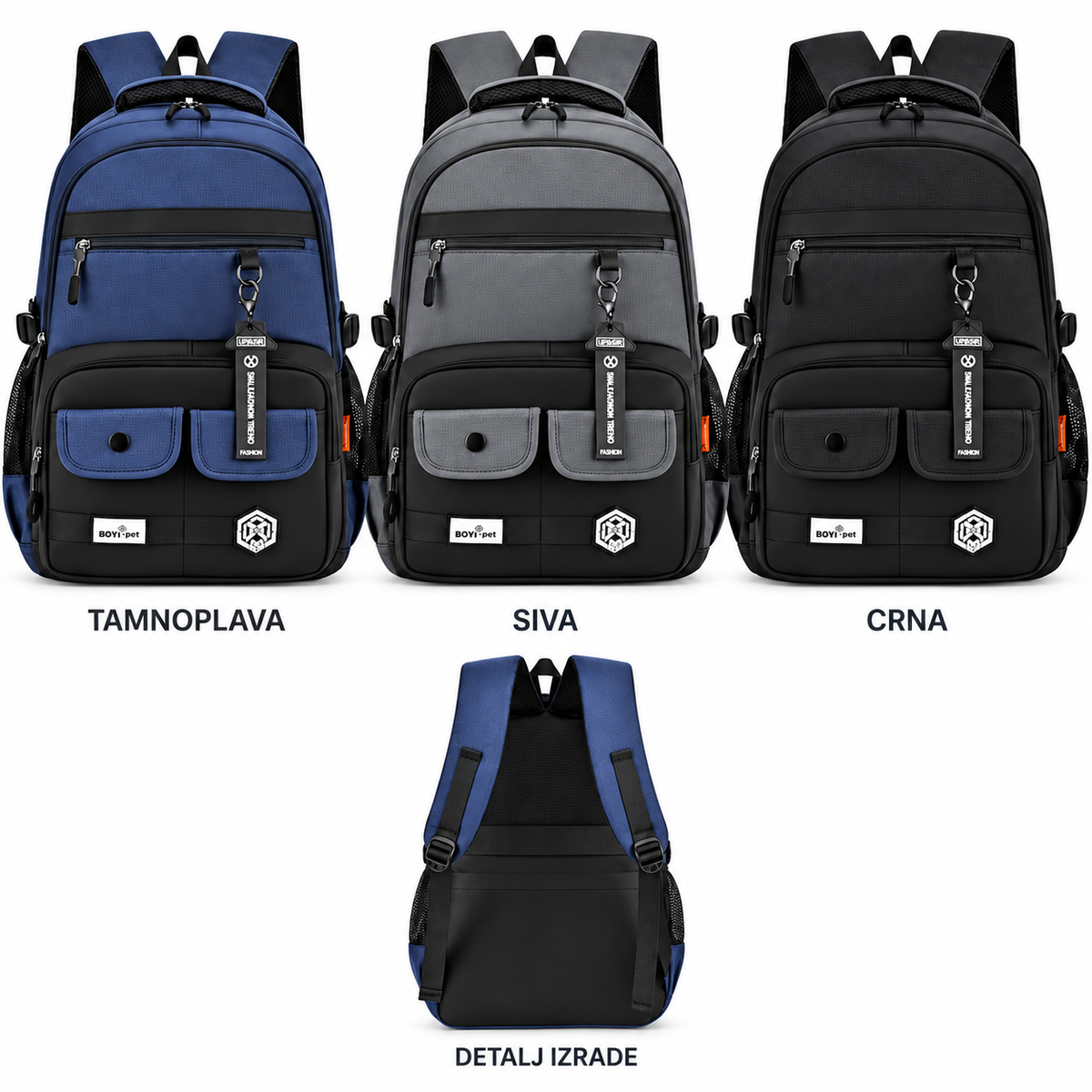 Ruksak G691705 s dodatnom torbicom – pregled boja