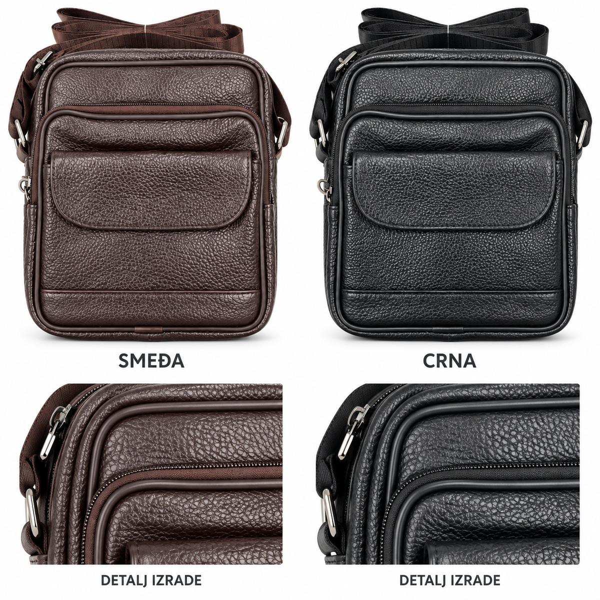 Muška torba preko ramena 4014 s preklopom – pregled boja