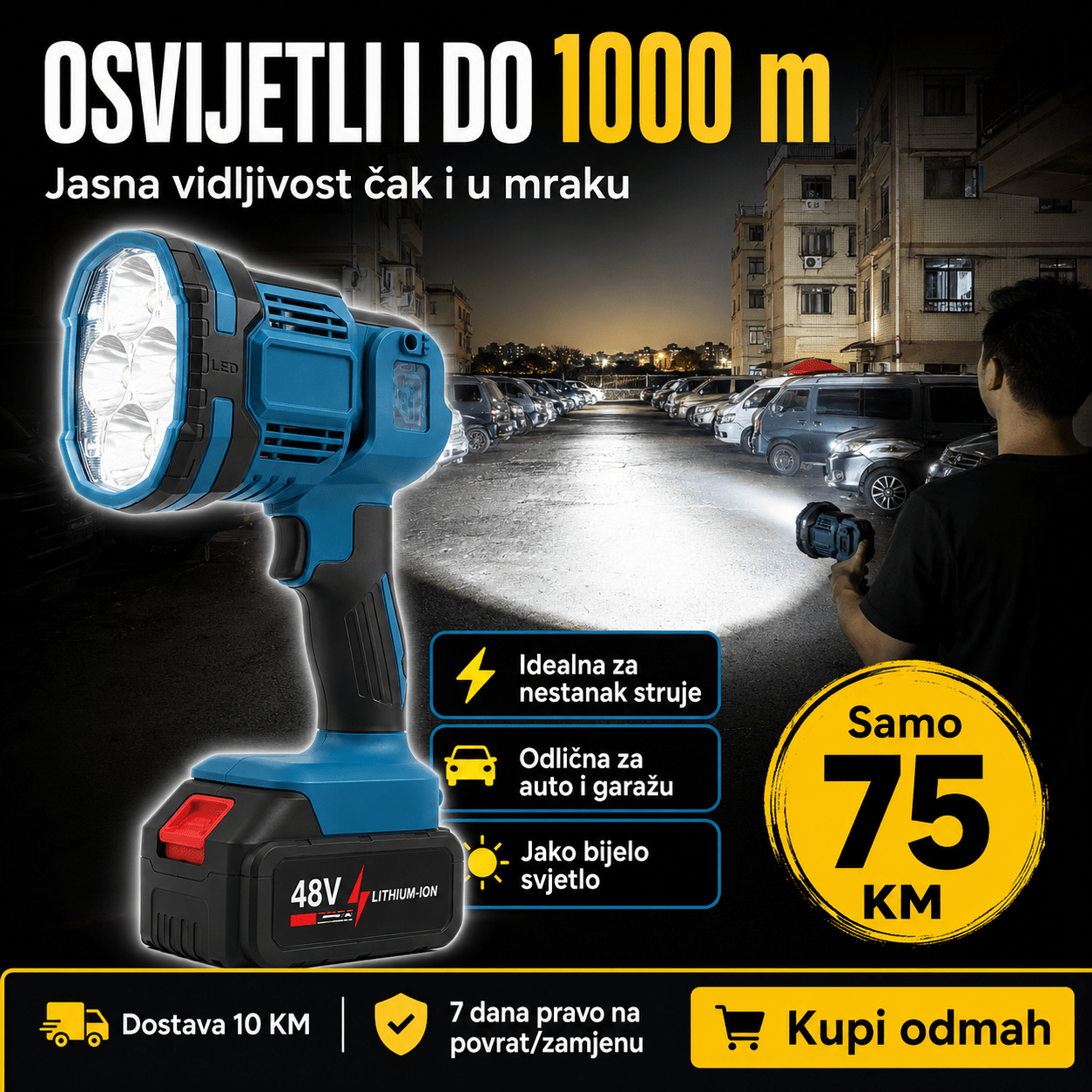 Aku LED Lampa 48V – – – slika 7