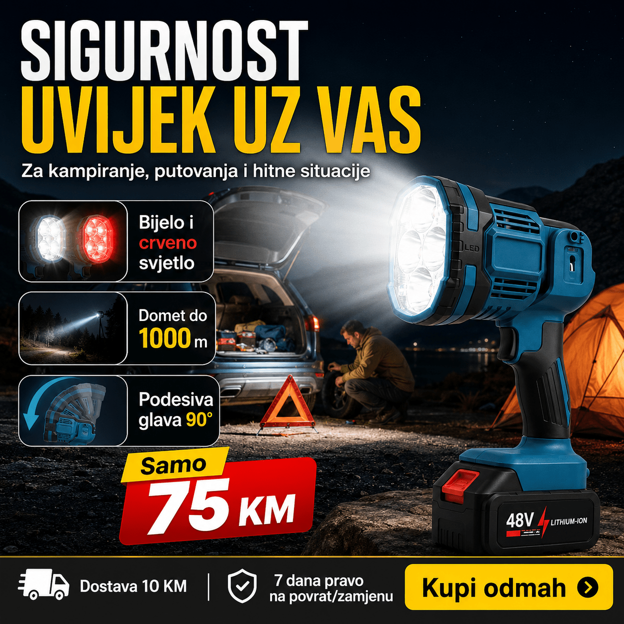 Aku LED Lampa 48V – – – slika 4