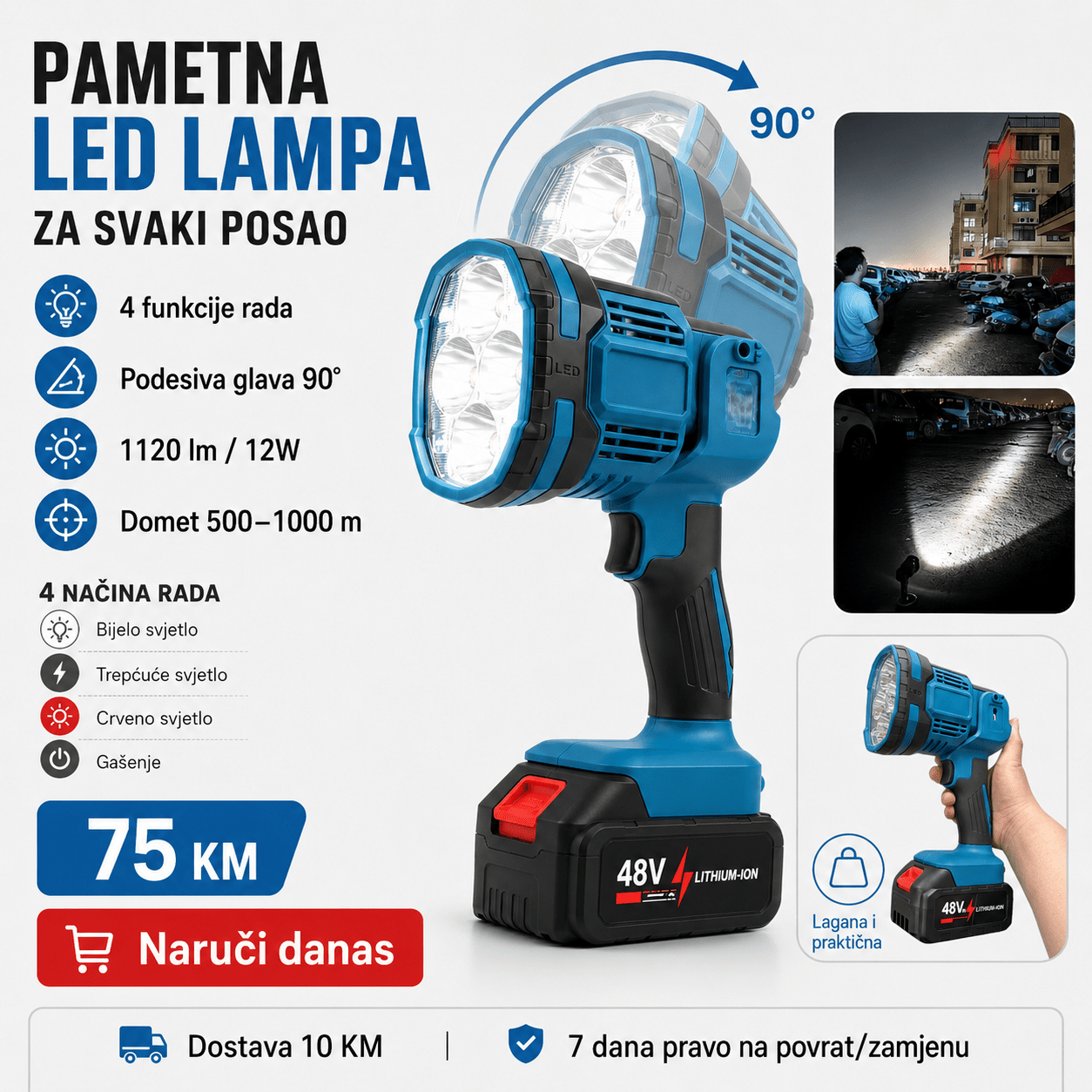 Aku LED Lampa 48V – – – slika 6