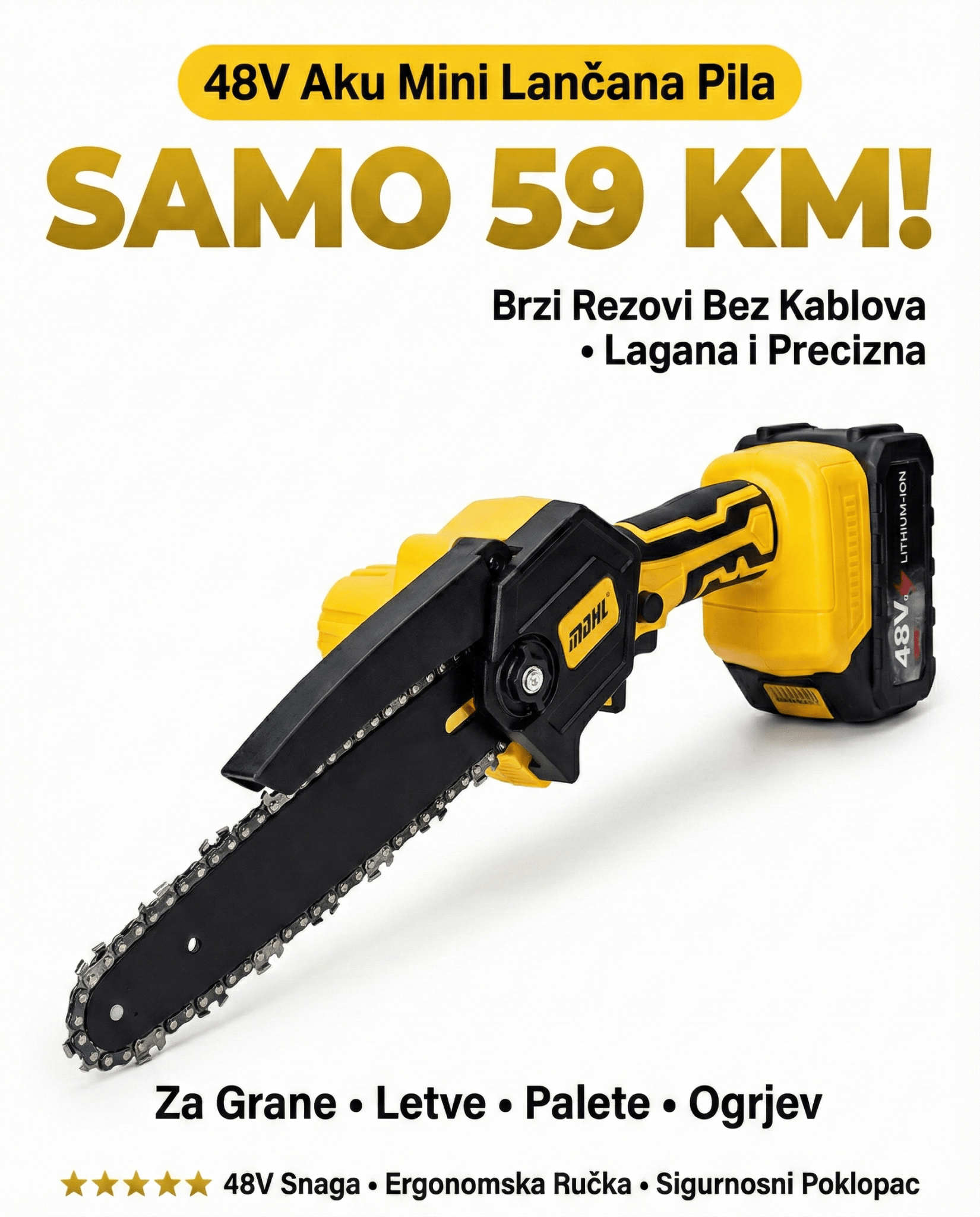 Aku ručna pila 48V – – – slika 1