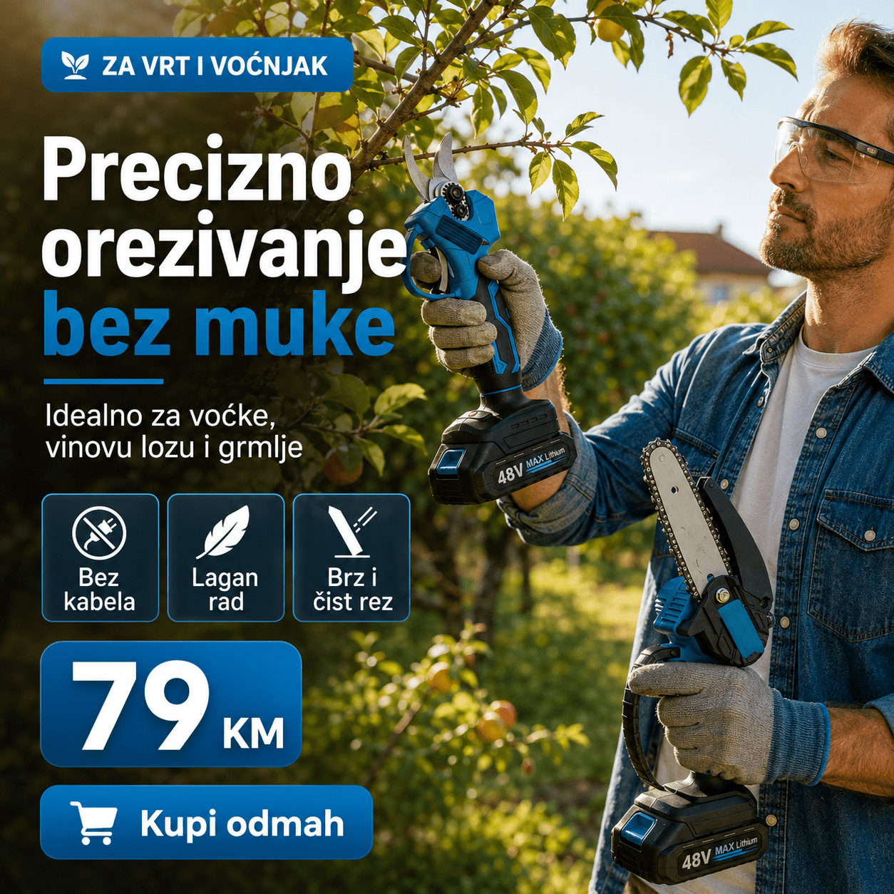 Aku Set Pila + Makaze 48V MAX – – – slika 2