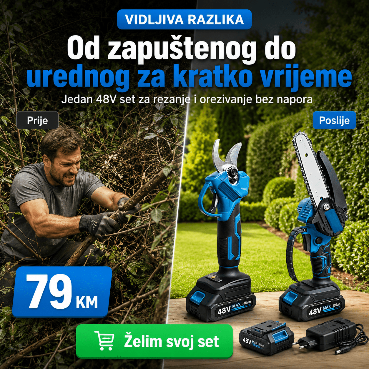 Aku Set Pila + Makaze 48V MAX – – – slika 5