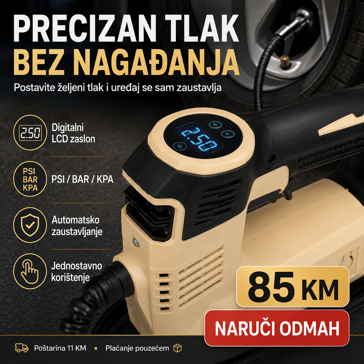 Akumulatorski Kompresor za Gume – – – slika 7