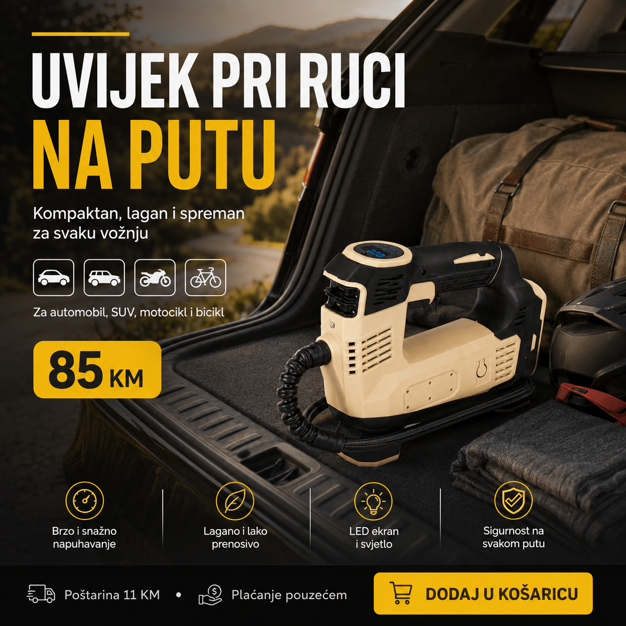 Akumulatorski Kompresor za Gume – – – slika 5