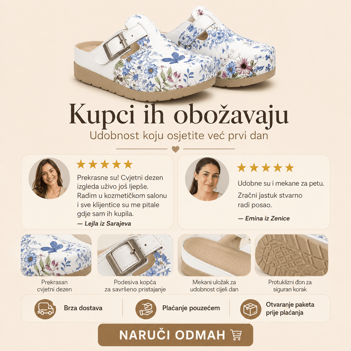 Anatomske klompe Garden Blue – Obuća i Papuče – 37 – slika 6