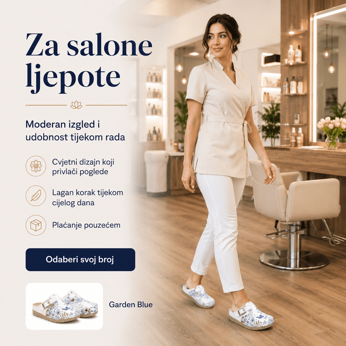 Anatomske klompe Garden Blue – Obuća i Papuče – 37 – slika 8