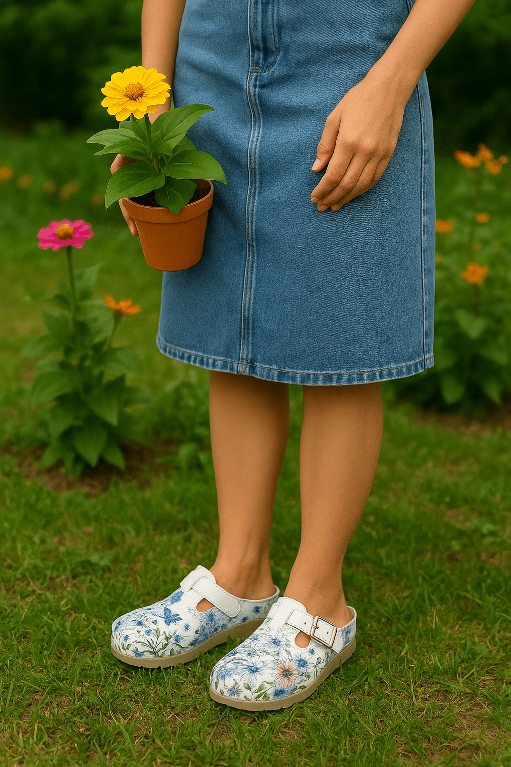 Anatomske klompe Garden Blue - SAMO KLIKNI