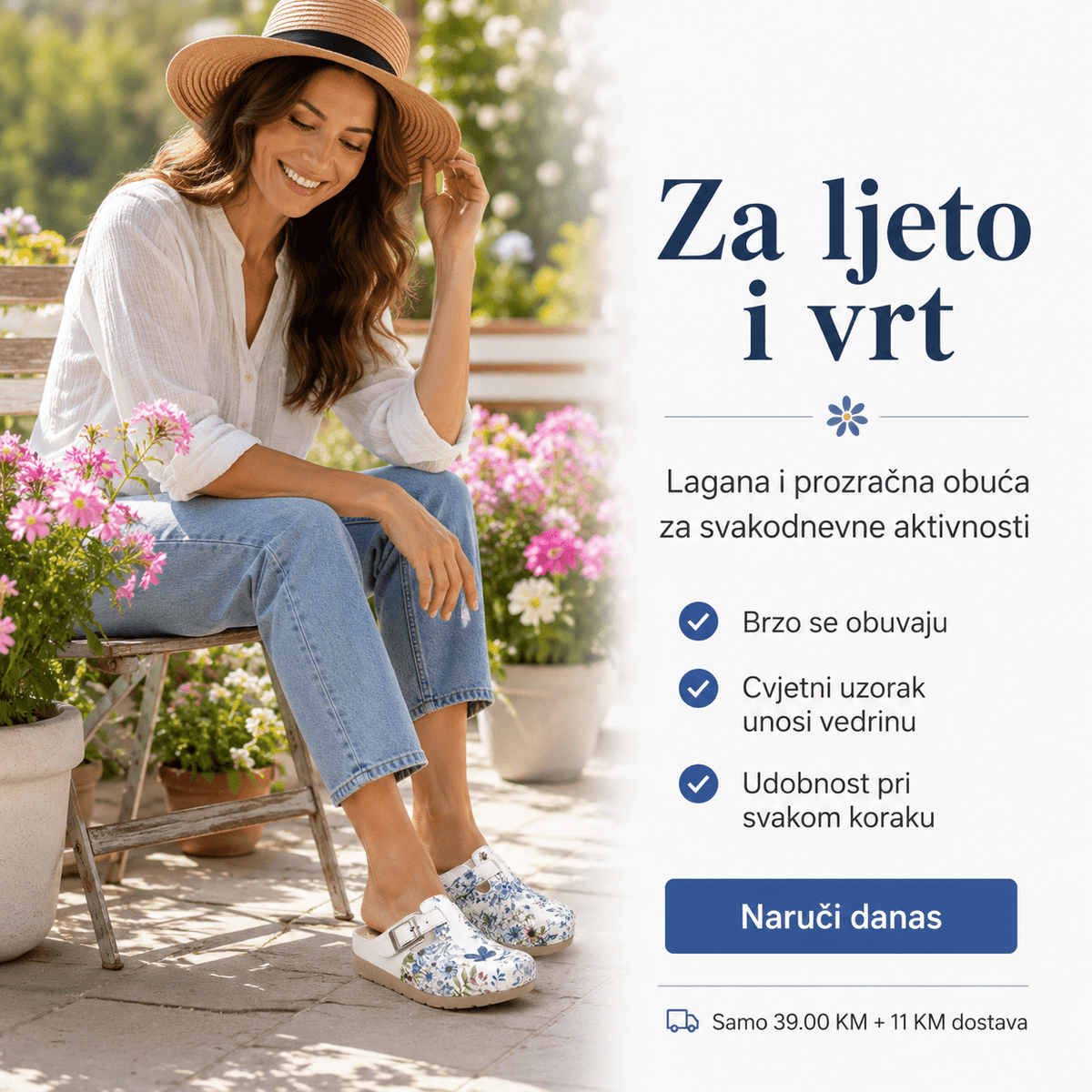 Anatomske klompe Garden Blue – Obuća i Papuče – 37 – slika 4