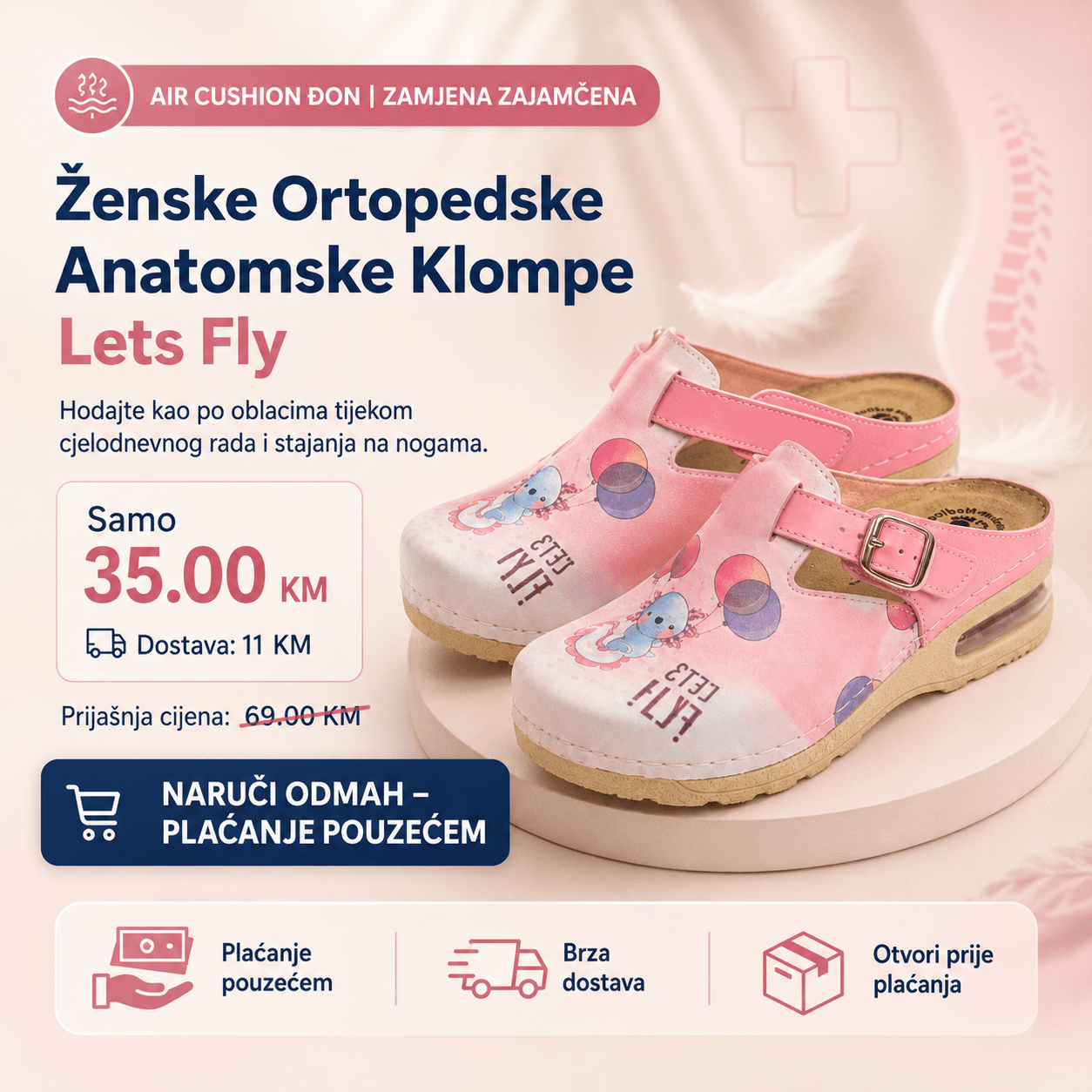 Anatomske klompe Lets Fly – Obuća i Papuče – 37 – slika 4