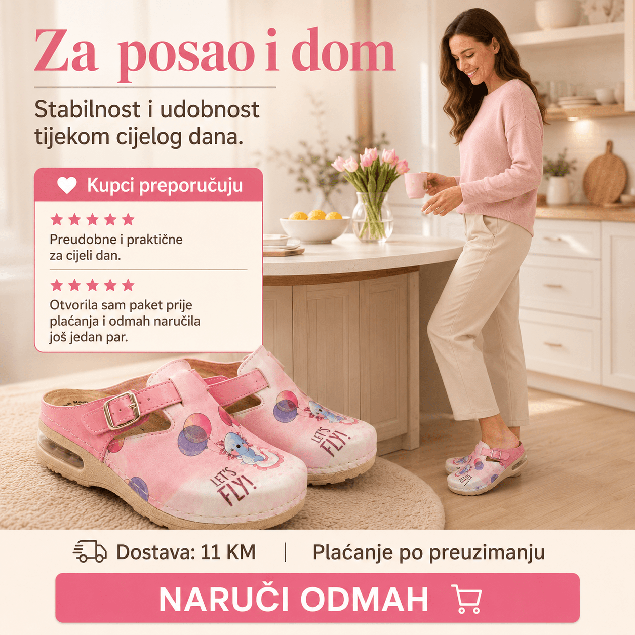 Anatomske klompe Lets Fly – Obuća i Papuče – 37 – slika 6