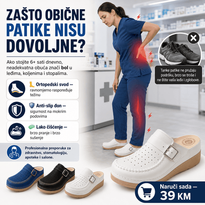 Anatomske klompe Medica – Obuća i Papuče – 38 Bijele – slika 3