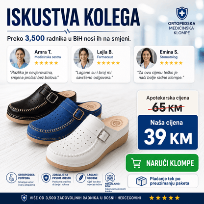 Anatomske klompe Medica – Obuća i Papuče – 38 Bijele – slika 6