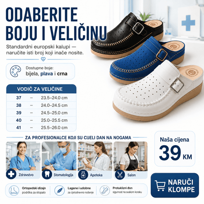 Anatomske klompe Medica – Obuća i Papuče – 38 Bijele – slika 5