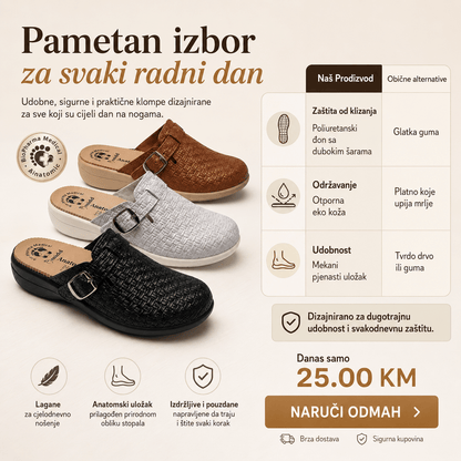 Anatomske klompe "Midd" – Obuća i Papuče – Crna 37 – slika 4