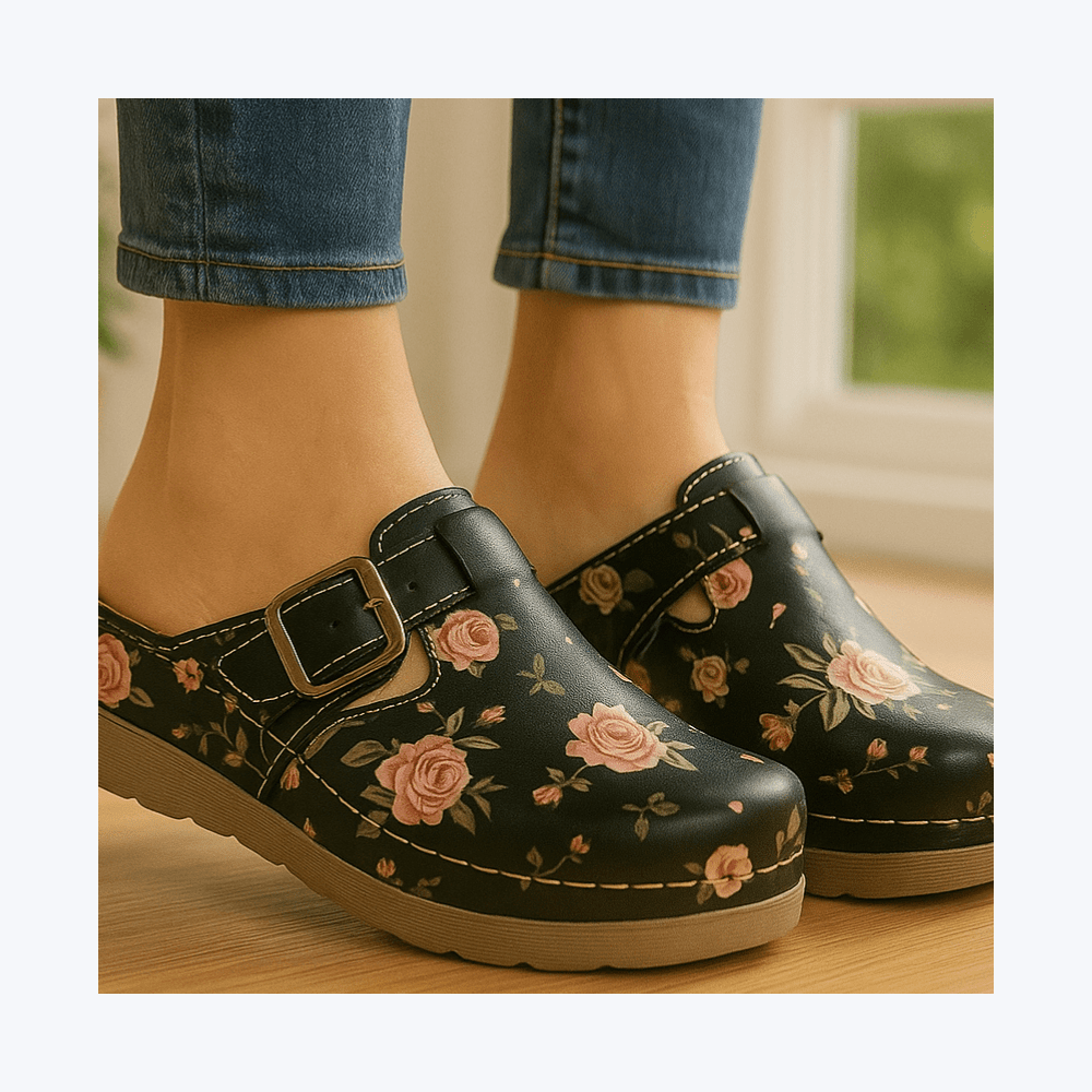 Anatomske klompe Roses Black – Obuća i Papuče – 37 – slika 3