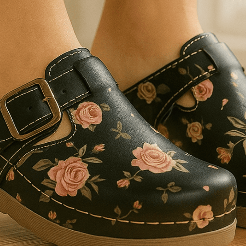 Anatomske klompe Roses Black – Obuća i Papuče – 37 – slika 4