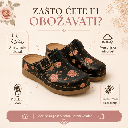 Anatomske klompe Roses Black – Obuća i Papuče – 37 – slika 6