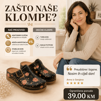 Anatomske klompe Roses Black – Obuća i Papuče – 37 – slika 5