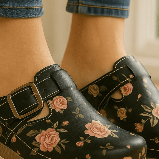 Anatomske klompe Roses Black – Obuća i Papuče – 37 – slika 2