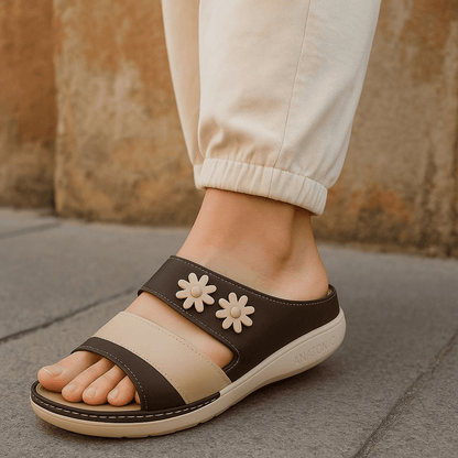 Anatomske natikače Two Flowers – – Crna 37 – slika 6