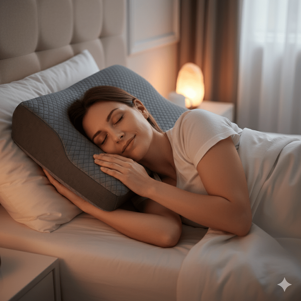 Anatomski Jastuk od Memorijske Pjene – – Siva – slika 1