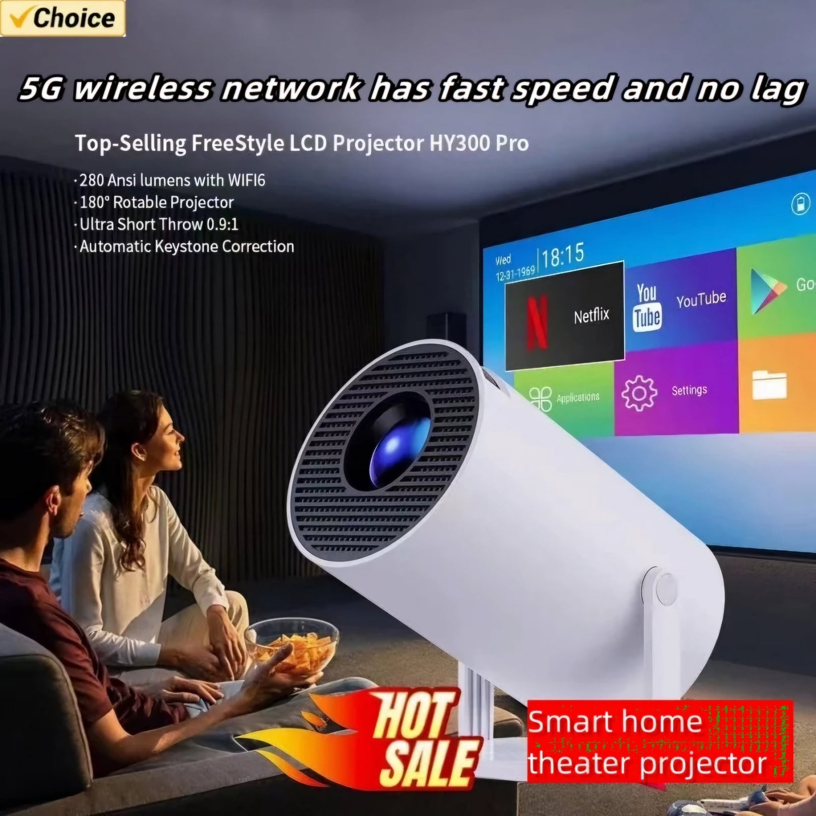 Android 11 4K WiFi6 Projektor – – – slika 14