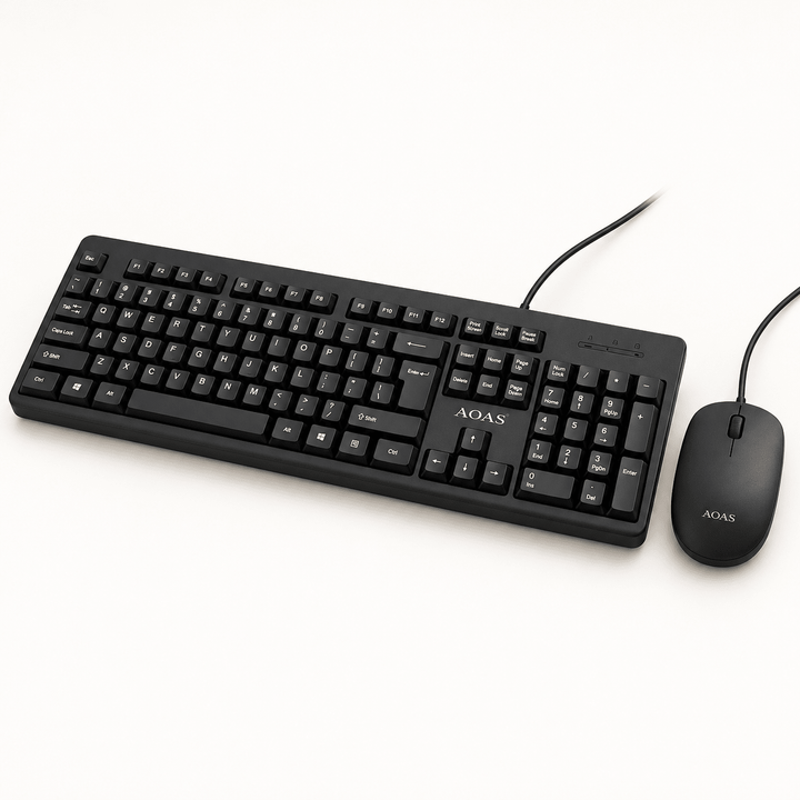 AOAS A-1016 žični USB komplet tastature i miša – crni