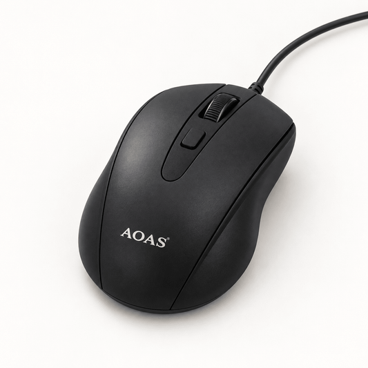 AOAS M-32 žični optički USB miš – crni – Žični kompjuterski miševi – – slika 1