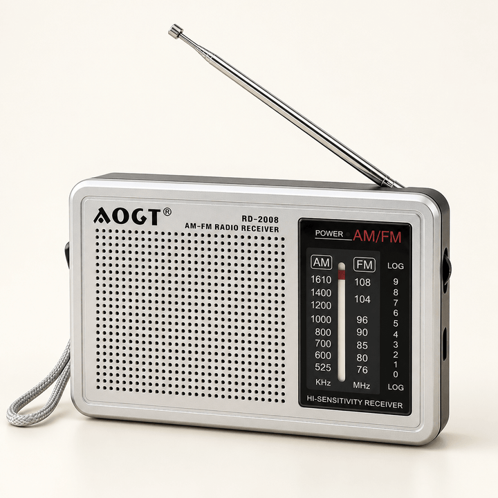 AOGT RD-2008 AM/FM radio – srebrni prijemnik